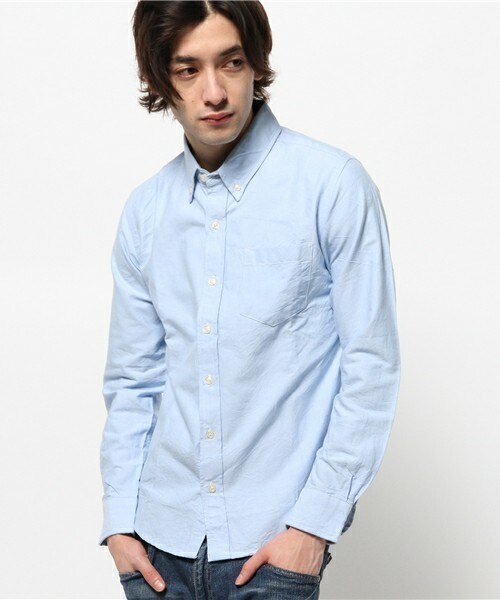JOEY FACTORY（ジョーイファクトリー）の「【JOEYFACTORY】 OXFORD　B/D　SHIRTS（シャツ/ブラウス・メンズ・ホワイト/ブラック/グリーン/サックスブルー/ブルー系その他/イエロー/ピンク・MEDIUM/LARGE/X-LARGE）」の4枚目の写真