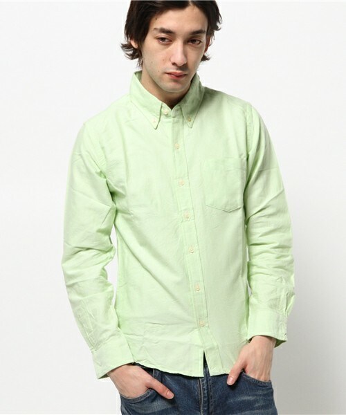 JOEY FACTORY（ジョーイファクトリー）の「【JOEYFACTORY】 OXFORD　B/D　SHIRTS（シャツ/ブラウス・メンズ・ホワイト/ブラック/グリーン/サックスブルー/ブルー系その他/イエロー/ピンク・MEDIUM/LARGE/X-LARGE）」の3枚目の写真