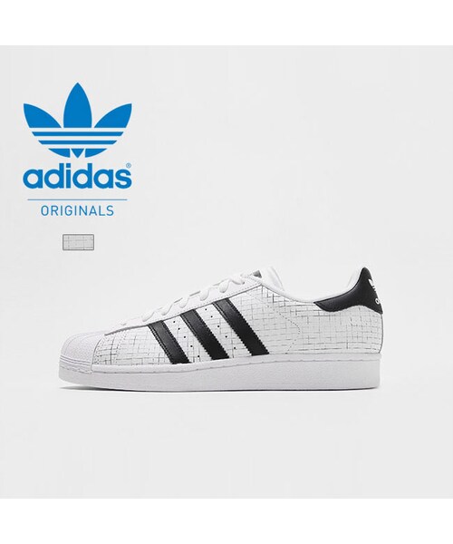 adidas(アディダス)の「MOERY/adidas SUPER STAR/アディダス スーパースター カットレザー メンズ(スニーカー・メンズ・ホワイト×ブラック・26cm/26.5cm/27cm/27.5cm)」の2枚目の写真
