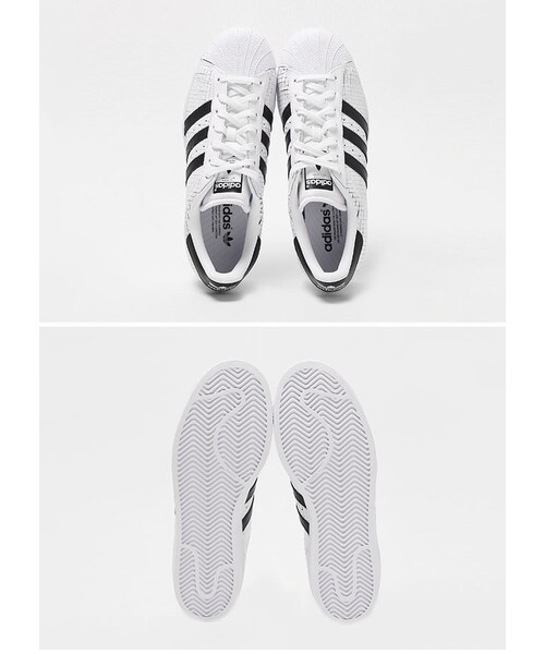 adidas(アディダス)の「MOERY/adidas SUPER STAR/アディダス スーパースター カットレザー メンズ(スニーカー・メンズ・ホワイト×ブラック・26cm/26.5cm/27cm/27.5cm)」の5枚目の写真