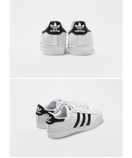 adidas(アディダス)の「MOERY/adidas SUPER STAR/アディダス スーパースター カットレザー メンズ(スニーカー・メンズ・ホワイト×ブラック・26cm/26.5cm/27cm/27.5cm)」の6枚目の写真