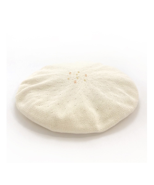 KENT HAT(ケントハット)の「サマーパンケーキベレー ココナッツ(ナチュラル)(ハンチング/ベレー帽・レディース・ホワイト・FREE(50㎝~60㎝))」の1枚目の写真