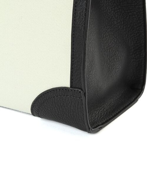 Andemiu（アンデミュウ）の「キャンバス／ＰＵミニトート（バッグ・ブラック/キャメル）」の13枚目の写真