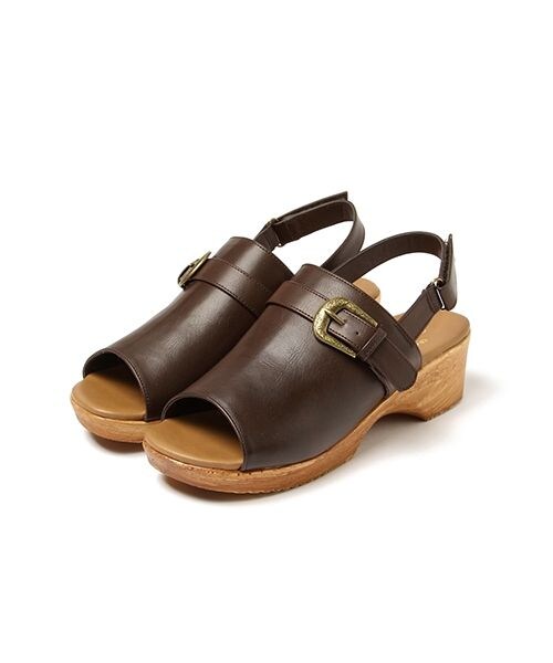 studio CLIP（スタディオクリップ）の「ストラップサボサンダル（シューズ・ブラック/アイボリー/ダークブラウン）」の6枚目の写真