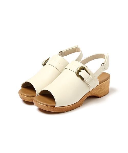 studio CLIP（スタディオクリップ）の「ストラップサボサンダル（シューズ・ブラック/アイボリー/ダークブラウン）」の5枚目の写真