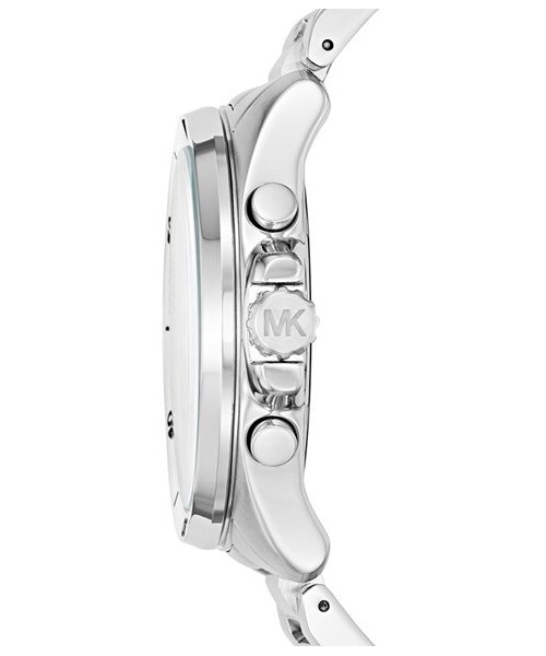MICHAEL KORS（マイケルコース）の「Women's Michael Michael Kors 'Brecken' Chronograph Silicone Strap Watch, 44Mm（アナログ腕時計・レディース・Black・One Size）」の4枚目の写真