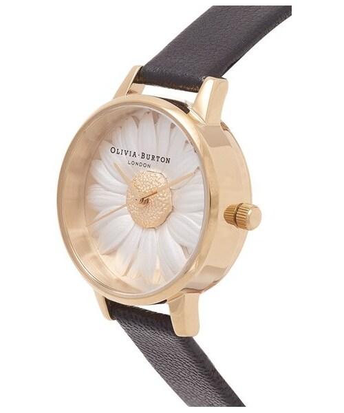 OLIVIA BURTON（オリビアバートン）の「Women's Olivia Burton Flower Show Leather Strap Watch, 30Mm（アナログ腕時計・レディース・Black・One Size）」の3枚目の写真