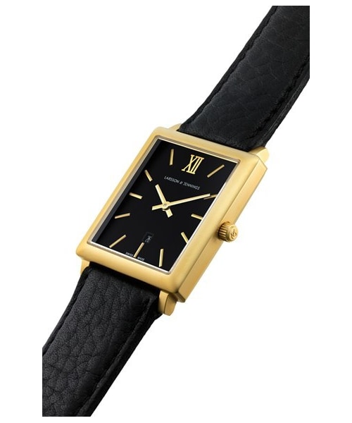 Larsson&Jennings（ラーソンアンドジェニングス）の「Larsson & Jennings 'Norse' Short Strap Leather Watch, 29Mm X 40Mm（アナログ腕時計・レディース・Black・One Size）」の4枚目の写真