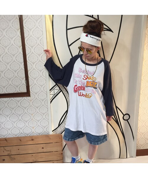 キュウリガン（キュウリガン）の「【BIG】70s ポップデザイン ラグランTシャツ（Tシャツ/カットソー・メンズ・その他）」の8枚目の写真