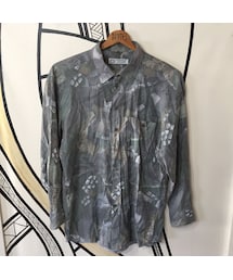 キュウリガン | 【XL】幾何学模様 グレー柄シャツ(シャツ/ブラウス)