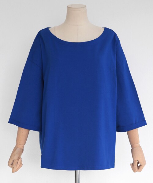 DHOLIC（ディーホリック）の「ボートネックロールアップスリーブTシャツ（Tシャツ/カットソー・レディース・FREE）」の3枚目の写真