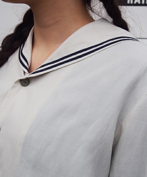 FRAPBOIS（フラボア）の「ポプリン（シャツ/ブラウス・レディース・グレー系その他/ネイビー/ピンク・1/2）」の12枚目の写真