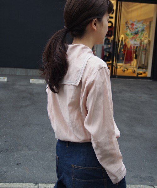 FRAPBOIS（フラボア）の「ポプリン（シャツ/ブラウス・レディース・グレー系その他/ネイビー/ピンク・1/2）」の6枚目の写真