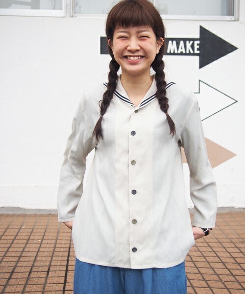 FRAPBOIS（フラボア）の「ポプリン（シャツ/ブラウス・レディース・グレー系その他/ネイビー/ピンク・1/2）」の15枚目の写真