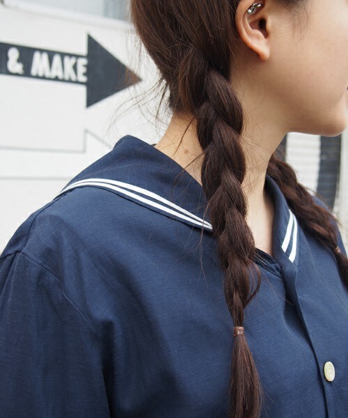 FRAPBOIS（フラボア）の「ポプリン（シャツ/ブラウス・レディース・グレー系その他/ネイビー/ピンク・1/2）」の9枚目の写真