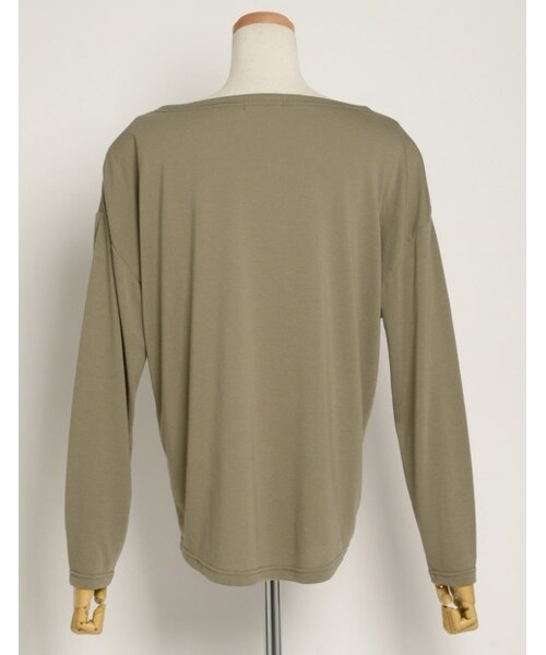 Re:EDIT（リエディ）の「【先行予約受注】[メール便送料無料]オーバーサイズベーシックカットソー[リエディオリジナル][2017春夏新作][2017SS展示会]（トップス・レディース・ブラック/ホワイト/サンドベージュ/ペールピンク/オリーブカーキ/ホワイト×ブラック/ブラック×ホワイト・M/L）」の9枚目の写真