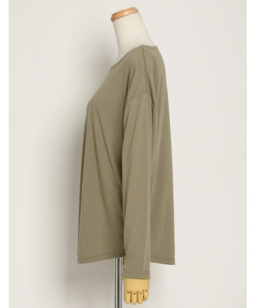 Re:EDIT（リエディ）の「【先行予約受注】[メール便送料無料]オーバーサイズベーシックカットソー[リエディオリジナル][2017春夏新作][2017SS展示会]（トップス・レディース・ブラック/ホワイト/サンドベージュ/ペールピンク/オリーブカーキ/ホワイト×ブラック/ブラック×ホワイト・M/L）」の8枚目の写真