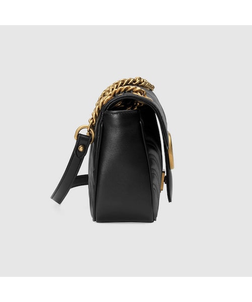 GUCCI（グッチ）の「GG Marmont matelassé shoulder bag（ショルダーバッグ・レディース・black leather）」の4枚目の写真
