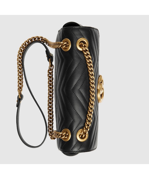 GUCCI（グッチ）の「GG Marmont matelassé shoulder bag（ショルダーバッグ・レディース・black leather）」の6枚目の写真