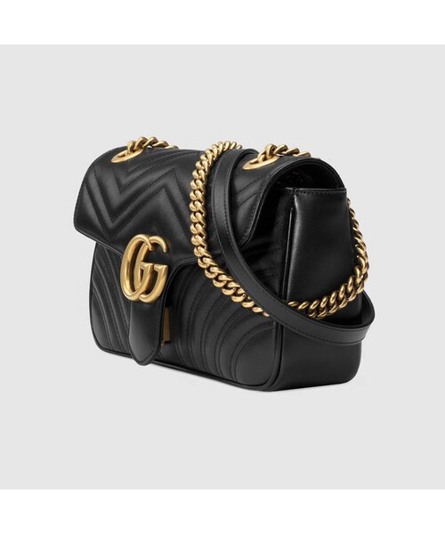 GUCCI（グッチ）の「GG Marmont matelassé shoulder bag（ショルダーバッグ・レディース・black leather）」の8枚目の写真