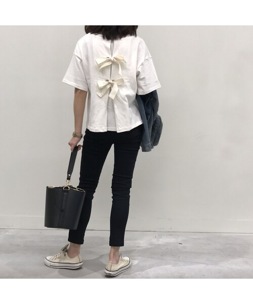 copine（コピン）の「★再入荷★大人可愛いバッグリボンTシャツ・スウェット(3color)【クリックポスト送料無料】（Tシャツ/カットソー・レディース・その他）」の9枚目の写真