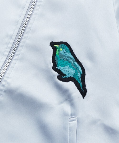 603（ロクマルサン）の「603 刺繍ワッペンサテンブルゾン（ブルゾン [603]ワッペンサテンブルゾン
