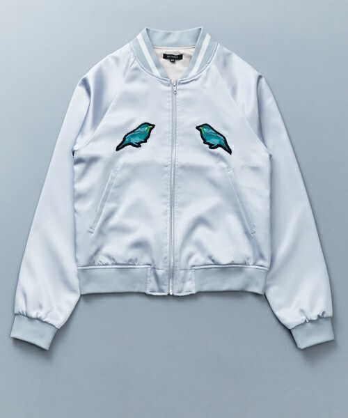 603（ロクマルサン）の「603 刺繍ワッペンサテンブルゾン（ブルゾン 