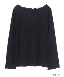 w closet | ワイドリブスカラッププルオーバー(トップス)