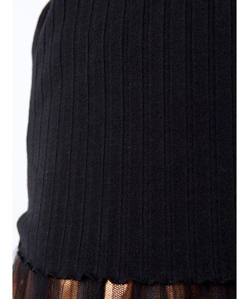 w closet（ダブルクローゼット）の「ワイドリブスカラッププルオーバー（トップス・レディース・オフホワイト/Sミント/ピンク/ブラック・FREE）」の11枚目の写真