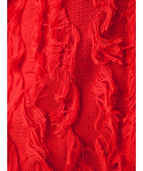 w closet（ダブルクローゼット）の「フリンジ編みカーディガン（トップス・レディース・Lピンク/サックス/レッド・FREE）」の11枚目の写真