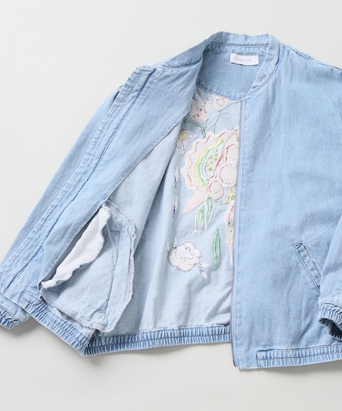 B.C STOCK(ベーセーストック)の「シシュウブルゾン(ジャケット/アウター・ブルー/フリー/在庫あり)」の11枚目の写真