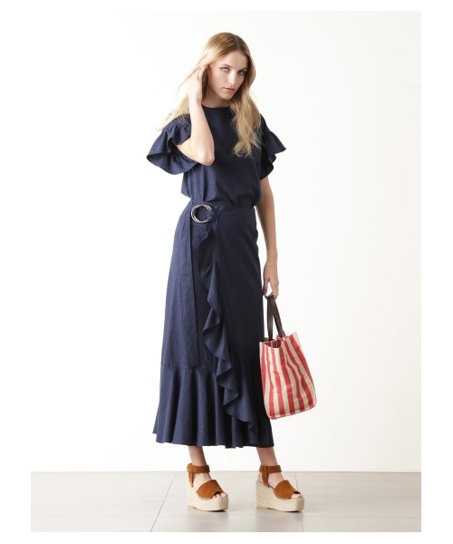 【新品】Mila Owen ミラオーウェン セットアップ ブラウス スカート Mila owen❤️新品❤️セットアップフレンチスリーブレース