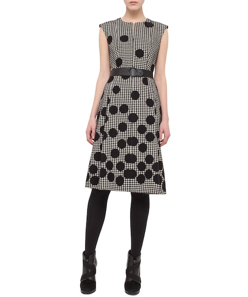 アクリス　AKRIS punto カットソーワンピース Akris Punto（アクリスプント）の「Akris punto Belted Dotted