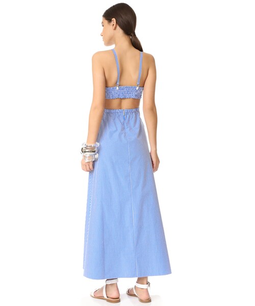 tibi(ティビ)の「Tibi Gingham Ruched Halter Dress(ワンピース・レディース・Blue・0/2/4/6/8/10/12)」の2枚目の写真
