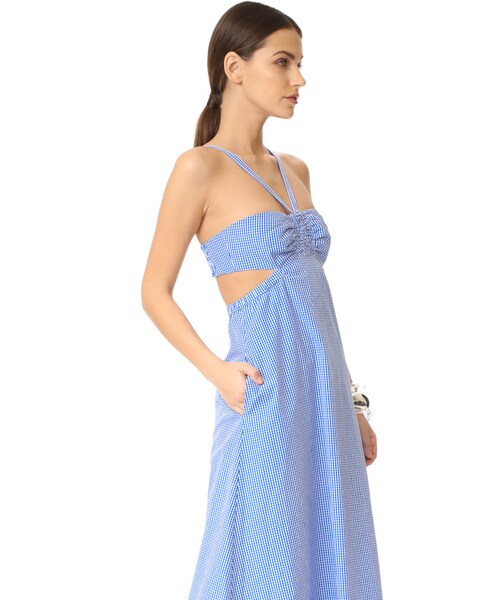 tibi(ティビ)の「Tibi Gingham Ruched Halter Dress(ワンピース・レディース・Blue・0/2/4/6/8/10/12)」の4枚目の写真