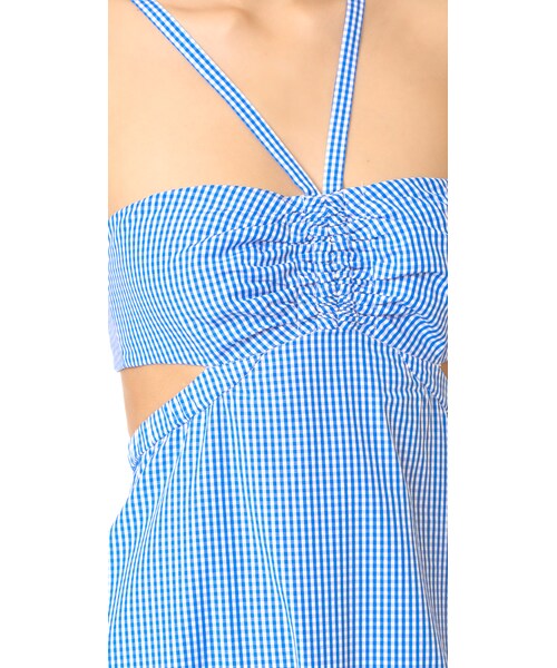 tibi(ティビ)の「Tibi Gingham Ruched Halter Dress(ワンピース・レディース・Blue・0/2/4/6/8/10/12)」の5枚目の写真
