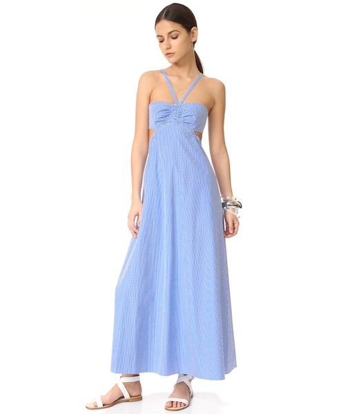 tibi(ティビ)の「Tibi Gingham Ruched Halter Dress(ワンピース・レディース・Blue・0/2/4/6/8/10/12)」の3枚目の写真