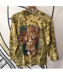 キュウリガン | 【ド派手】レオパード タイダイ デザインロングTシャツ(Tシャツ/カットソー)