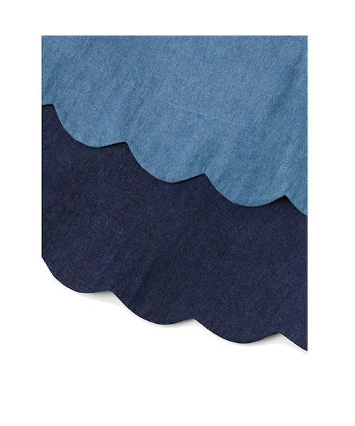 F i.n.t(フィント)の「裾スカラップデニムフレアースカート/F&A(スカート・レディース・その他)」の4枚目の写真