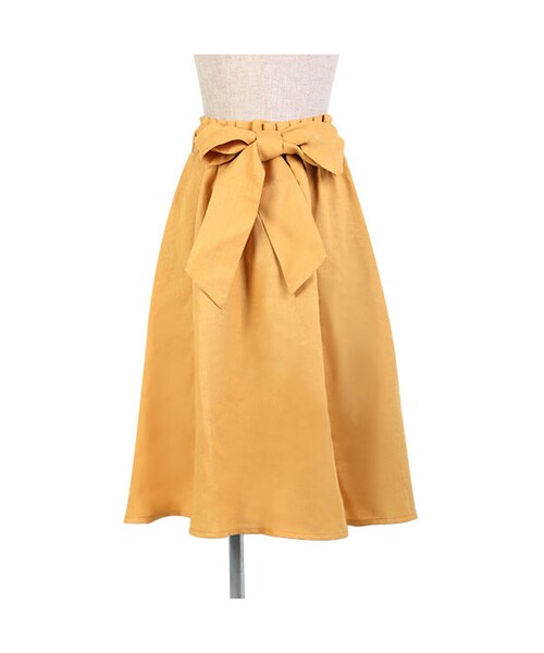 an another angelus（アンアナザーアンジェラス）の「ウエストリボンタックスカート/an another angelus（スカート・レディース・その他）」の2枚目の写真