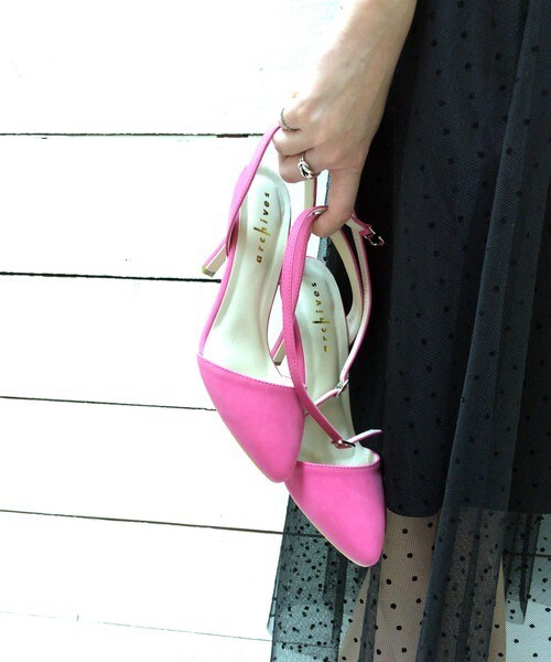 archives（アルシーヴ）の「セパレートバックバンドパンプス（パンプス・レディース・ブラック/シルバーグレー/ピンク系その他・MEDIUM/LARGE）」の10枚目の写真