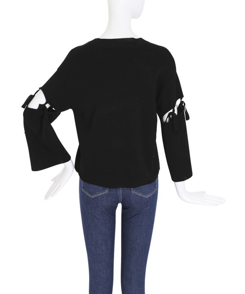 EMODA（エモダ）の「ショルダータイニットトップ（トップス・レディース・ホワイト/ブラック/レッド・F）」の9枚目の写真