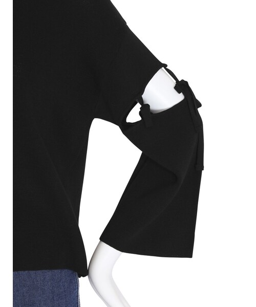 EMODA（エモダ）の「ショルダータイニットトップ（トップス・レディース・ホワイト/ブラック/レッド・F）」の12枚目の写真