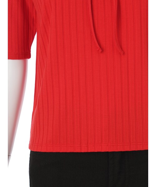 MURUA（ムルーア）の「【2017年春新作】フロントレースアップTOPS（トップス・レディース・ホワイト/ブラック/レッド/アイスブルー・F）」の10枚目の写真