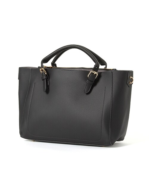 Andemiu（アンデミュウ）の「ベルトハンドル２ＷＡＹトート（バッグ・ホワイト/ブラック/ベージュ/イエロー/ブルー）」の2枚目の写真