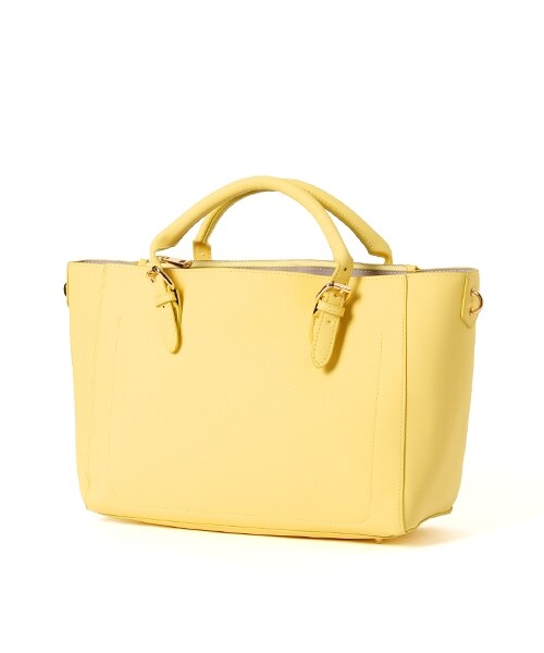 Andemiu（アンデミュウ）の「ベルトハンドル２ＷＡＹトート（バッグ・ホワイト/ブラック/ベージュ/イエロー/ブルー）」の5枚目の写真