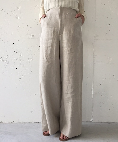 ドゥーズィエムクラス SANTIAGO スリットパンツ リネン 38 麻 楽天市場】【期間限定：3,980円→2,090円！】 春 リネン ワイド