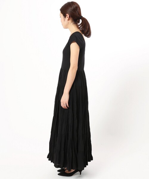 IENA(イエナ)の「《予約》MARIHA ソウゲンノニジノドレス ショートスリーブ(無地)◆(ワンピース/ドレス・ブラック/フリー/在庫あり)」の6枚目の写真