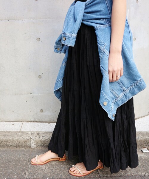 IENA(イエナ)の「《予約》MARIHA ソウゲンノニジノドレス ショートスリーブ(無地)◆(ワンピース/ドレス・ブラック/フリー/在庫あり)」の20枚目の写真