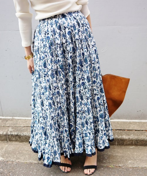 IENA MARIHA 別注 草原の虹のスカート ソウゲンノニジノスカート 